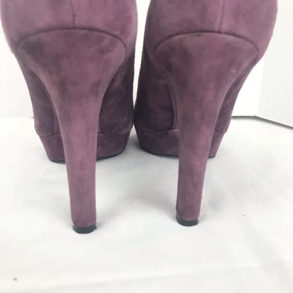Rockport Janae Purple Suede Platform Heels Sz 10